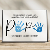 Personalisiertes Poster Handabdruck "Papa"