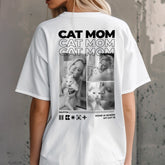 Personalisiertes Oversized T-Shirt "Cat Mom"