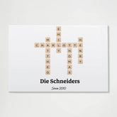 Personalisierte Leinwand "Scrabble"