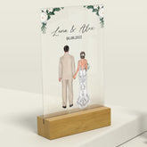 Personalisiertes Acryl-Glas "Hochzeitspaar"