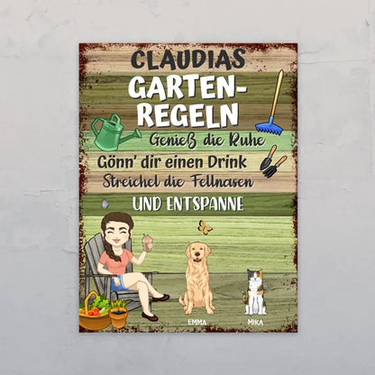 Gartenregeln - Individuelles Gartenschild