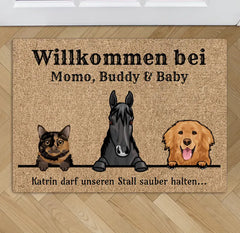 Alle meine Haustierfreunde - Individuelle Fußmatte