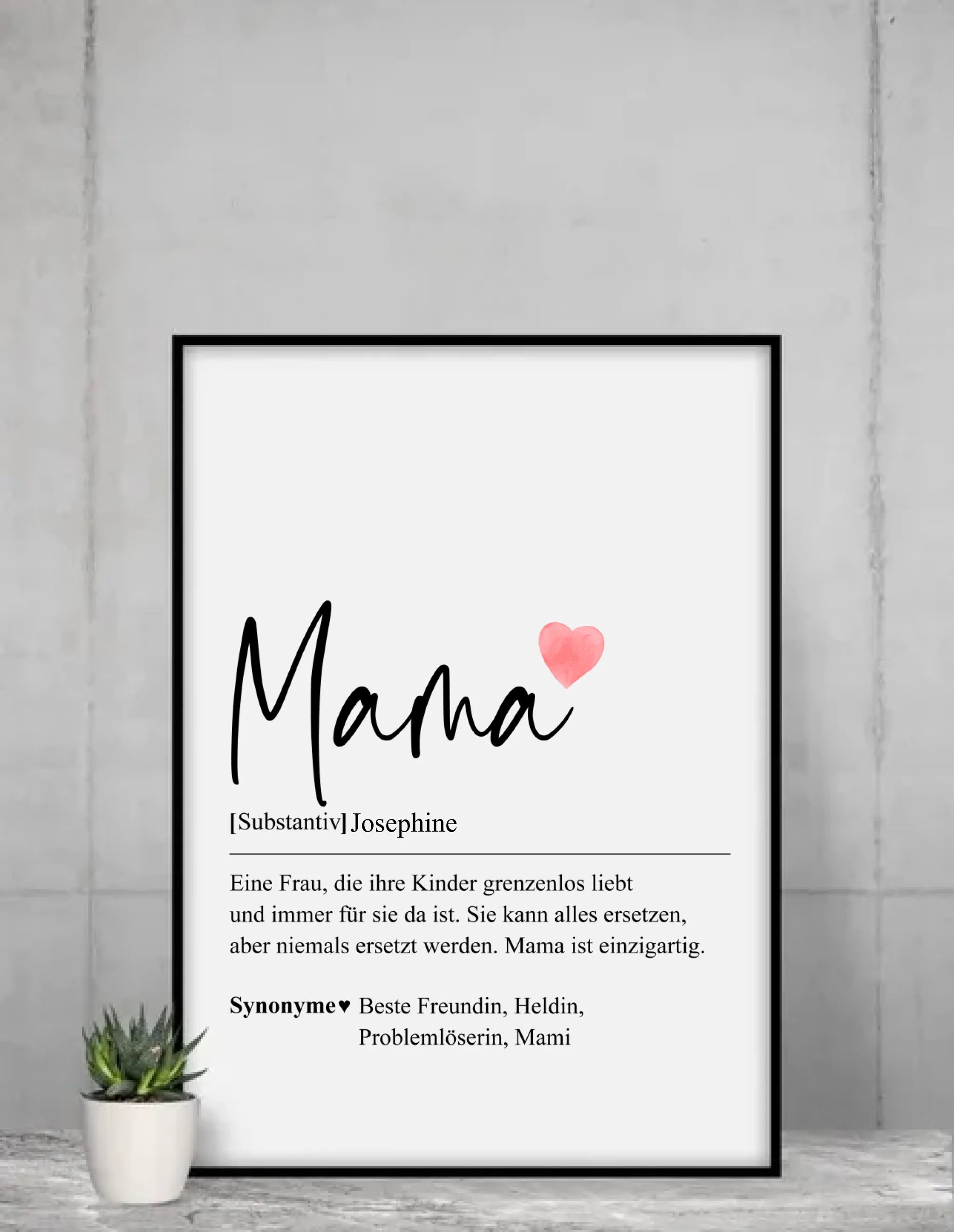Mama Definition - Personalisiertes Poster – Pfotegws