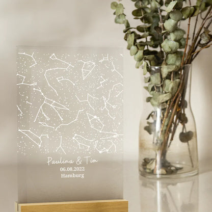 Personalisierte Acryltafel - "Sternenhimmel"