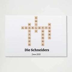 Personalisierte Leinwand "Scrabble"