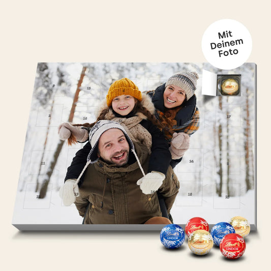 Personalisierter Lindor Adventskalender "Foto"