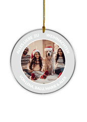 Weihnachtsbaumschmuck ''Dein Foto & Text''